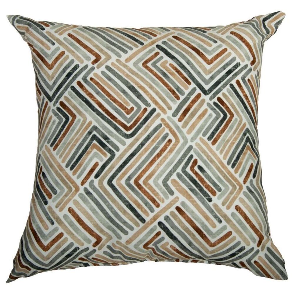 22"x22" Oversize Geometric Lines Poly Filled Square Throw Pillow - Rizzy Home